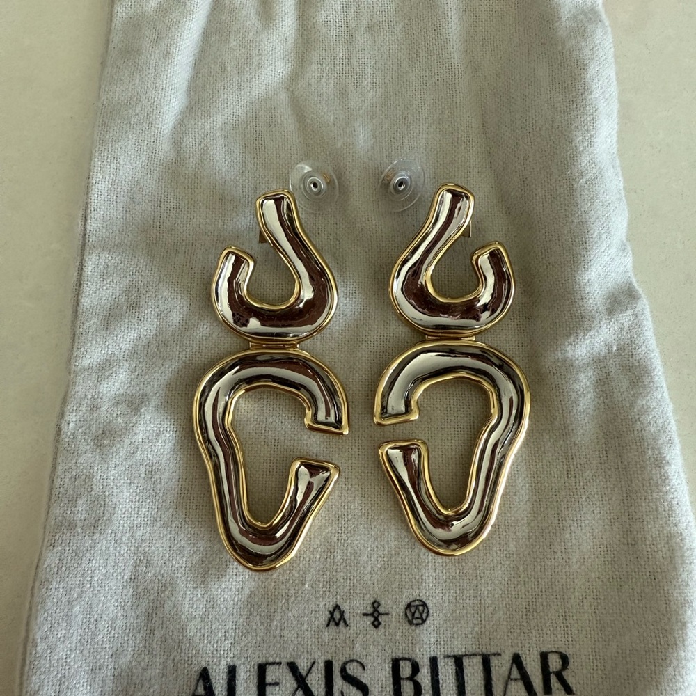 Alexis Bittar Two-Toned Sculptural Earrings